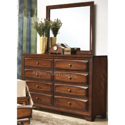 dressing table with mirror in deco paint finish