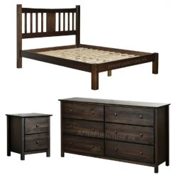 solid wood bed set