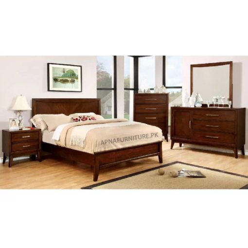 solid sheesham wood double bed set