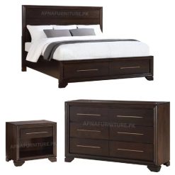 solid wood double bed set