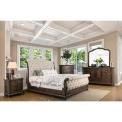 solid sheesham wood double bed set - 03318999222 for details