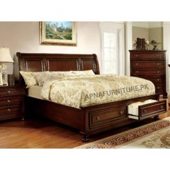sheesham bed set with storage drawers in bed