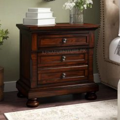 solid wood bed side table
