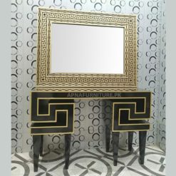 Versace design console with mirror