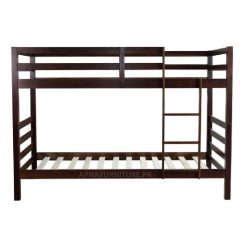 Twin bed made of solid wood