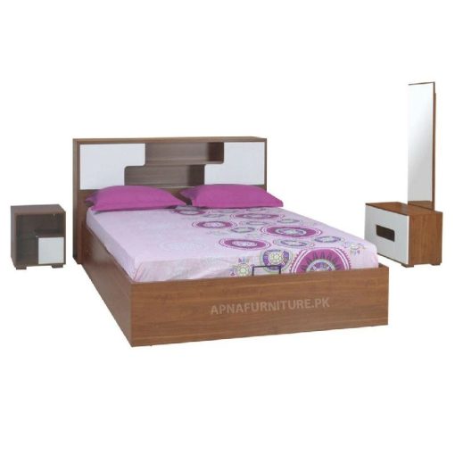 Lamination sheet bed set available at low price on Apnafurniture.pk