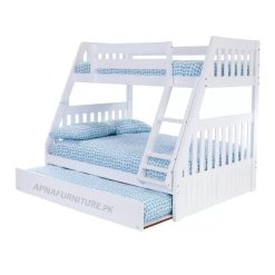 Bunk bed in white wood paint