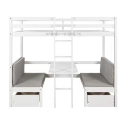 Bunk bed with dining table