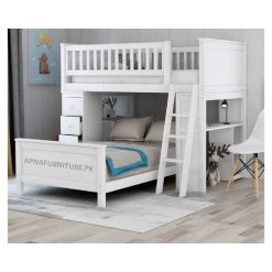 Trundle bed with study table