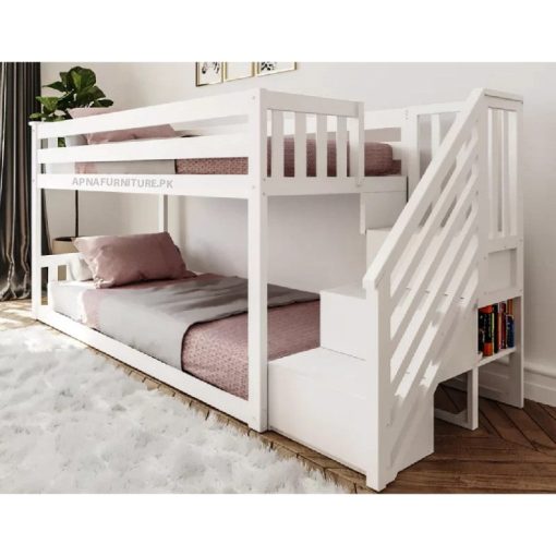 Bunk bed with book shelf