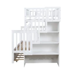 Side view of bunk bed