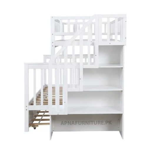 Side view of bunk bed