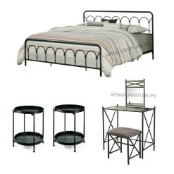 wrought iron complete bed set