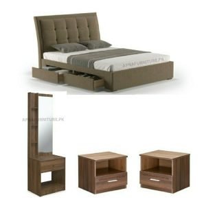 complete storage bed set with low price on apnafurniture.pk