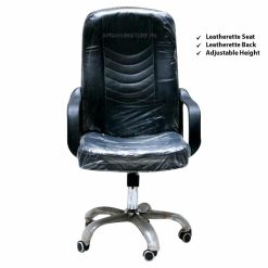 Local Office chair with adjustable height and leatherette upholstery in low price