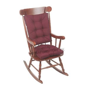 rocking chair in solid wood with cushions