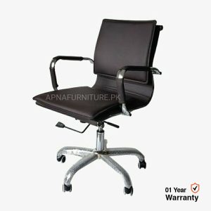 Office chair with foam padding and leatherette upholstery