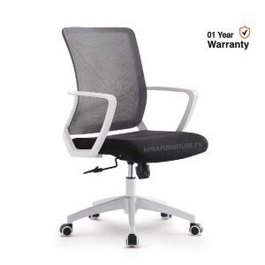 Office chair with mesh back and foam seat