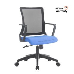 Office chair with mesh back and foam seat