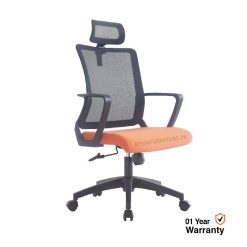 High back office chair with mesh back