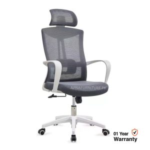 Office chair with mesh back and lumbar support