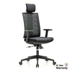 Ergonomic office chair with mesh back and recline locking