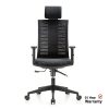Ergonomic office chair in black color with headrest