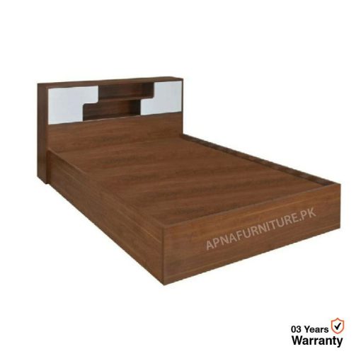 stylish double bed with storage in laminated engineered wood