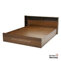 double bed in laminated engineered wood