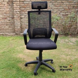Office chair with headrest
