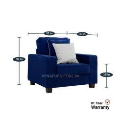 dimensions of ruth single seater sofa by apnafurniture.pk