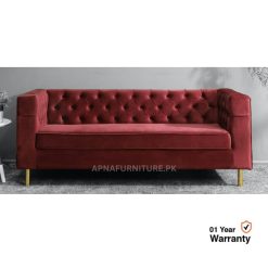 ryan sofa set with with foam padding and velvet upholstery